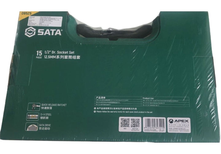 1/2" Bộ tuýp 15 chi tiết Sata 09-525 (09525) 1/2" Bộ tuýp 15 chi tiết Sata 09-525 (09525)