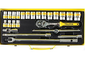 1/2" Bộ tuýp 24 chi tiết Tajima TS-24 1/2" Bộ tuýp 24 chi tiết Tajima TS-24