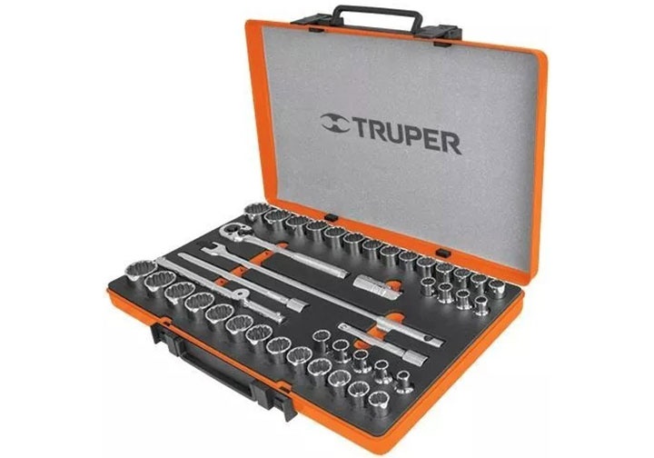 1/2" Bộ tuýp 42 chi tiết Truper 13940 (JD-1/2X42MP) 1/2" Bộ tuýp 42 chi tiết Truper 13940 (JD-1/2X42MP)