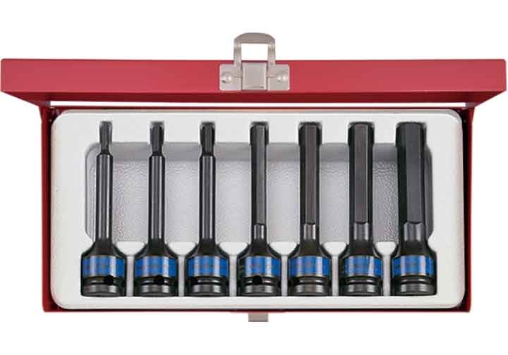 1/2" Bộ tuýp dài mũi lục giác 4-14mm (dùng cho máy) Kingtony 4457MP 1/2" Bộ tuýp dài mũi lục giác 4-14mm (dùng cho máy) Kingtony 4457MP