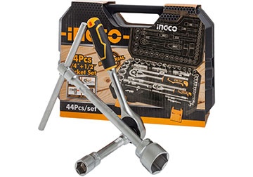 1/2" và 1/4" Bộ tuýp 44 chi tiết INGCO HKTS42441 1/2" và 1/4" Bộ tuýp 44 chi tiết INGCO HKTS42441