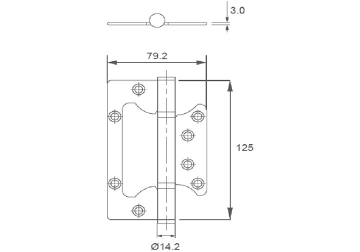 125x79.2x3mm Bản lề âm dương inox 304 Imundex 701.17.940 125x79.2x3mm Bản lề âm dương inox 304 Imundex 701.17.940