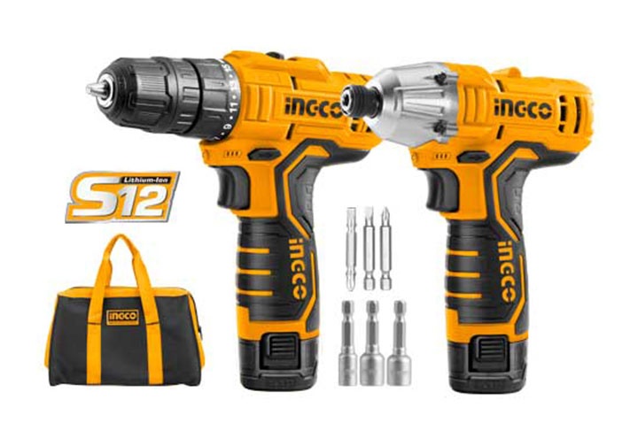 12V Bộ máy khoan và máy siết vít dùng pin Ingco CKLI1201 12V Bộ máy khoan và máy siết vít dùng pin Ingco CKLI1201