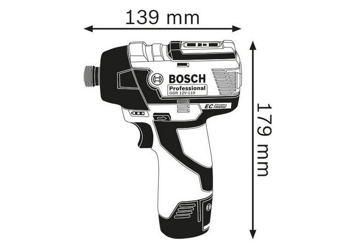 12V Máy bắt vít động lực dùng pin Bosch GDR 12 V-EC 12V Máy bắt vít động lực dùng pin Bosch GDR 12 V-EC