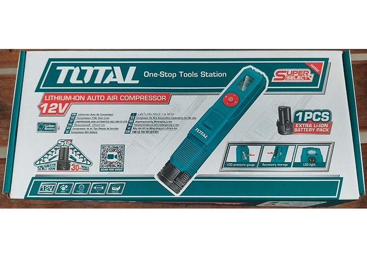 12V Máy bơm hơi dùng pin Total TACLI12011 12V Máy bơm hơi dùng pin Total TACLI12011