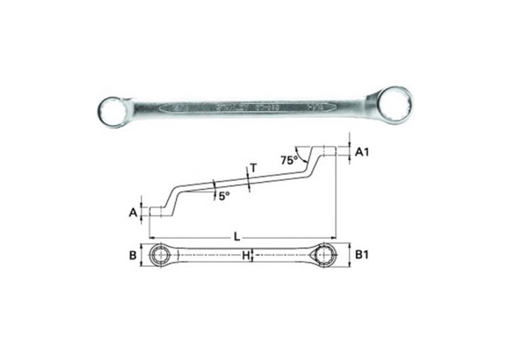12x13mm Cờ lê 2 đầu vòng góc lượn 75 độ Stanley 87-804-1 12x13mm Cờ lê 2 đầu vòng góc lượn 75 độ Stanley 87-804-1