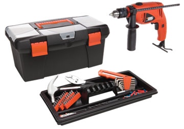 13mm Máy khoan búa 550W kèm 103 phụ kiện Black and Decker HD500BX 13mm Máy khoan búa 550W kèm 103 phụ kiện Black and Decker HD500BX