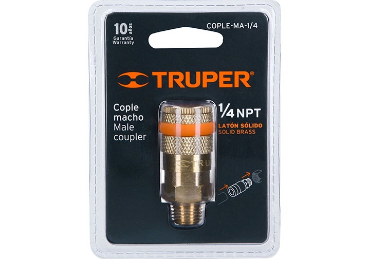 1/4" Khớp nối nhanh ống hơi Truper 19085 (COPLE-MA-1/4) 1/4" Khớp nối nhanh ống hơi Truper 19085 (COPLE-MA-1/4)