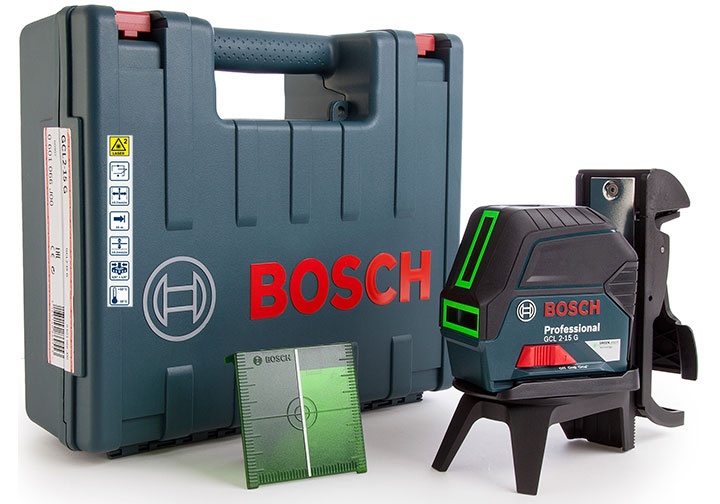 15m Máy cân mực tia laser xanh Bosch GCL 2-15 G