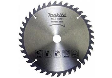 185 x 20 x 40T Lưỡi cắt gỗ 40 răng Makita D-03361 185 x 20 x 40T Lưỡi cắt gỗ 40 răng Makita D-03361