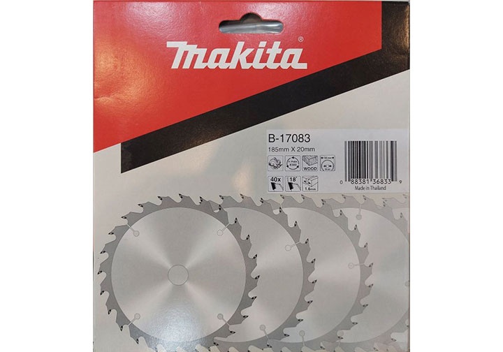 185X20TX40T Lưỡi cưa hợp kim Makita B-17083 185X20TX40T Lưỡi cưa hợp kim Makita B-17083