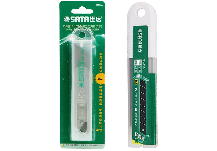 18mm Lưỡi dao rọc thẳng Sata 93-433A (93433A) 18mm Lưỡi dao rọc thẳng Sata 93-433A (93433A)