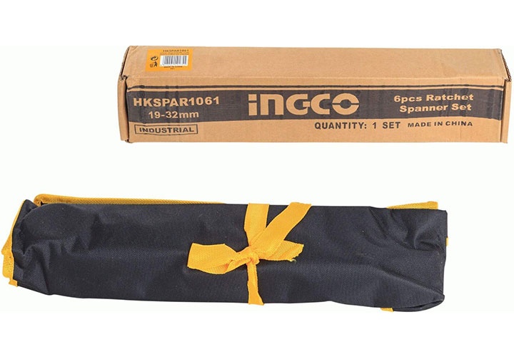 19-32mm Bộ 6 cờ lê vòng miệng tự động INGCO HKSPAR1061 19-32mm Bộ 6 cờ lê vòng miệng tự động INGCO HKSPAR1061