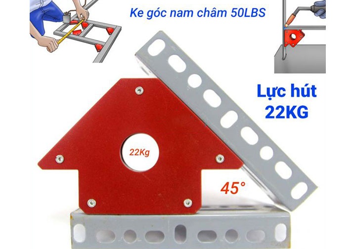 22kgf Ke góc nam châm hàn góc 45, 90, 135 độ 22kgf Ke góc nam châm hàn góc 45, 90, 135 độ