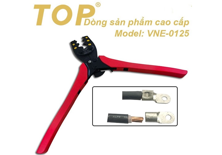 3.5-22mm2 Kìm bấm cosse số 25 TOP 335mm VNE-0125 3.5-22mm2 Kìm bấm cosse số 25 TOP 335mm VNE-0125