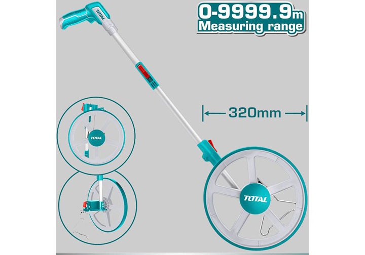 320mm Thước lăn đo đường số cơ 9999m Total TMT19945 320mm Thước lăn đo đường số cơ 9999m Total TMT19945