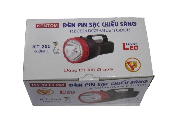 3W Đèn pin sạc cầm tay Kentom KT-205