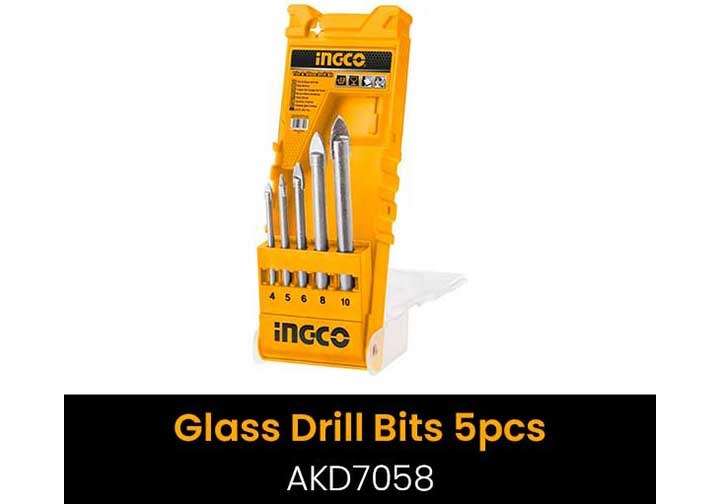 4-10mm Bộ mũi khoan kiếng (kính) Ingco AKD7058