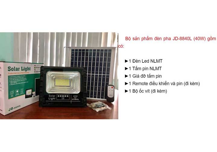 40W Đèn năng lượng mặt trời Solar Light JD-8840L