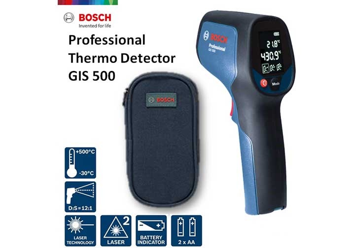 500 độC Máy đo nhiệt độ hồng ngoại Bosch GIS 500