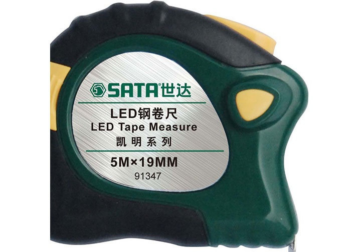 5m Thước cuốn thép có đèn led Sata 91-347 (91347) 5m Thước cuốn thép có đèn led Sata 91-347 (91347)