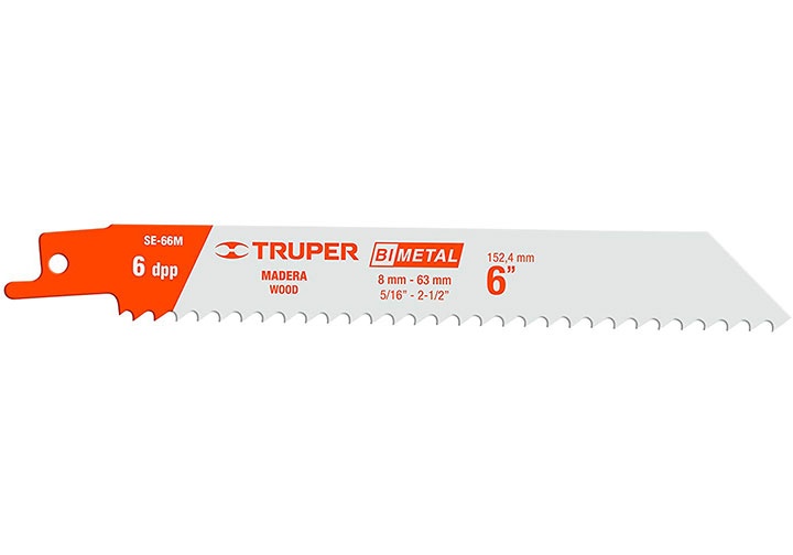 6" (150mm) Lưỡi cưa kiếm gỗ Truper 10787 (SE-66M) 6" (150mm) Lưỡi cưa kiếm gỗ Truper 10787 (SE-66M)