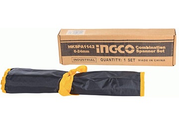 6-24mm Bộ cờ lê vòng miệng 12 chi tiết INGCO HKSPA1142 6-24mm Bộ cờ lê vòng miệng 12 chi tiết INGCO HKSPA1142