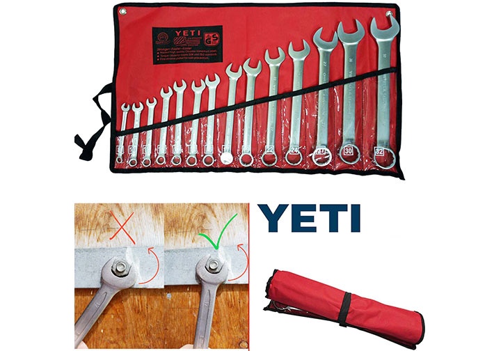 10-32mm Bộ cờ lê vòng miệng 14 chi tiết Yeti 10-32mm Bộ cờ lê vòng miệng 14 chi tiết Yeti