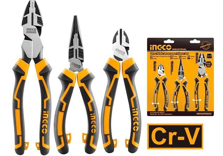 Bộ 3 kìm răng, cắt và nhọn cao cấp INGCO HKHLPS2832 Bộ 3 kìm răng, cắt và nhọn cao cấp INGCO HKHLPS2832