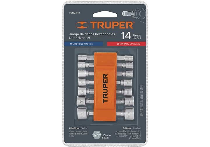 Bộ đầu vít bắn tôn có từ Truper 12844 (PUNCA-14) Bộ đầu vít bắn tôn có từ Truper 12844 (PUNCA-14)