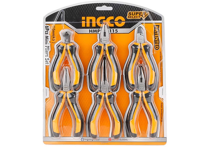 Bộ kìm mini làm trang sức 6 chi tiết Ingco HMPS06115 Bộ kìm mini làm trang sức 6 chi tiết Ingco HMPS06115