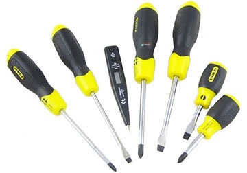 Bộ tô vít (6 cây tặng 1 tô vít thử điện) Stanley 92-002