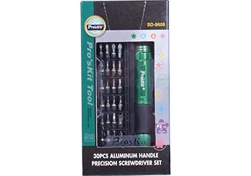 Bộ tuốc nơ vít điện tử 30 chi tiết Proskit SD-9608 Bộ tuốc nơ vít điện tử 30 chi tiết Proskit SD-9608