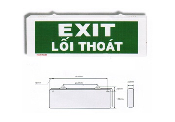 Đèn lối thoát (exit) một mặt Kentom KT-610 Đèn lối thoát (exit) một mặt Kentom KT-610