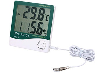 Đồng hồ đo nhiệt độ, độ ẩm có dây Proskit NT-312 Đồng hồ đo nhiệt độ, độ ẩm có dây Proskit NT-312