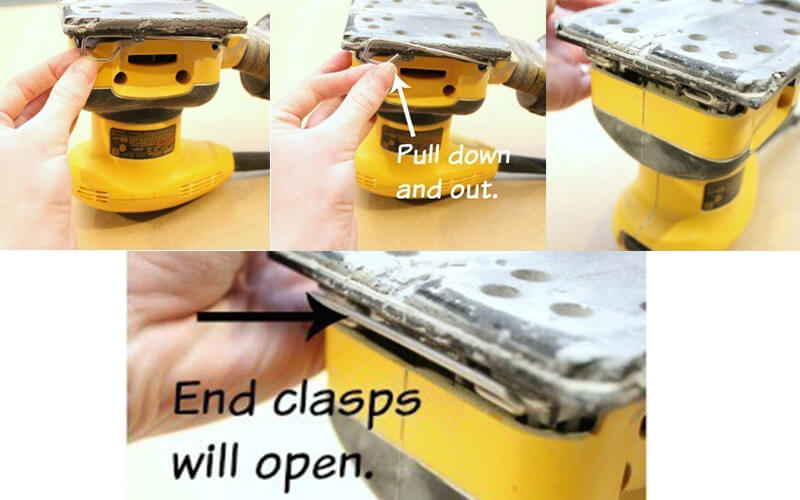Cách lắp giấy chà nhám trên máy 